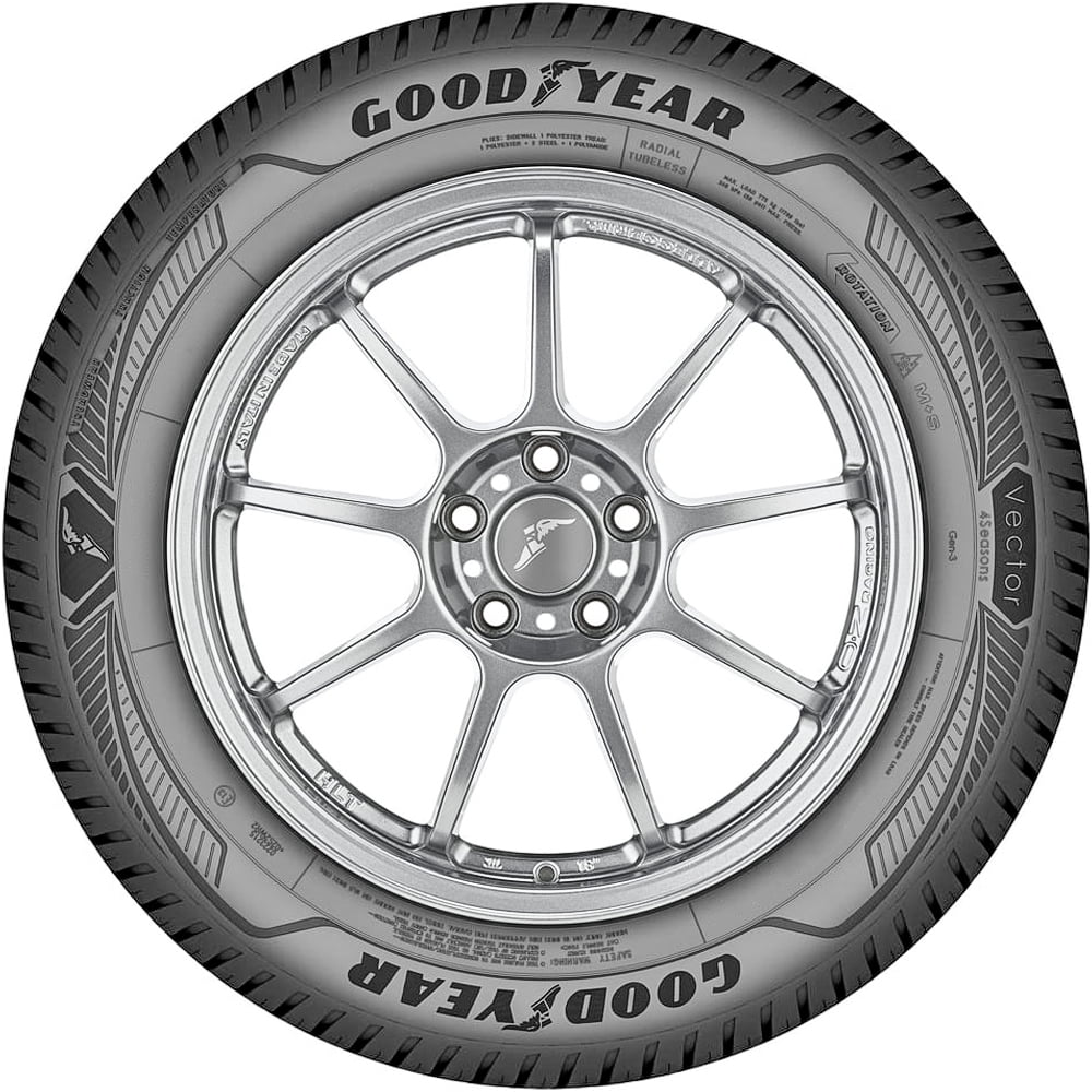 Tire Goodyear Civic EX 4Season Honda A/S Fits: 205/55R16 Civic EX-L, Honda 91V 2014-15 AS Gen-3 2012-13 Season All Vector