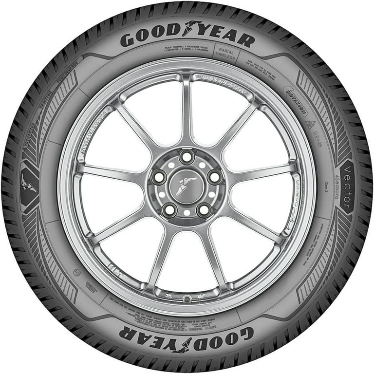 A/S Tire Fits: 2012-13 All Vector Season Honda Gen-3 EX-L, EX 2014-15 Honda AS Civic 91V Civic Goodyear 205/55R16 4Season