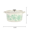 thumbnail image 5 of The Pioneer Woman Agatha Enameled Cast Iron 5-Quart Dutch Oven, Green Floral, 5 of 20