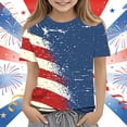 thumbnail image 2 of oelaio 4th of July T Shirts for Kids Girls Boys Novelty American Flag Patriotic Graphic Tees 250 Years Anniversary Short Sleeve Crewneck Tshirts Indenpendence Day Celebration Shirts Gold 5-6 Years, 2 of 6