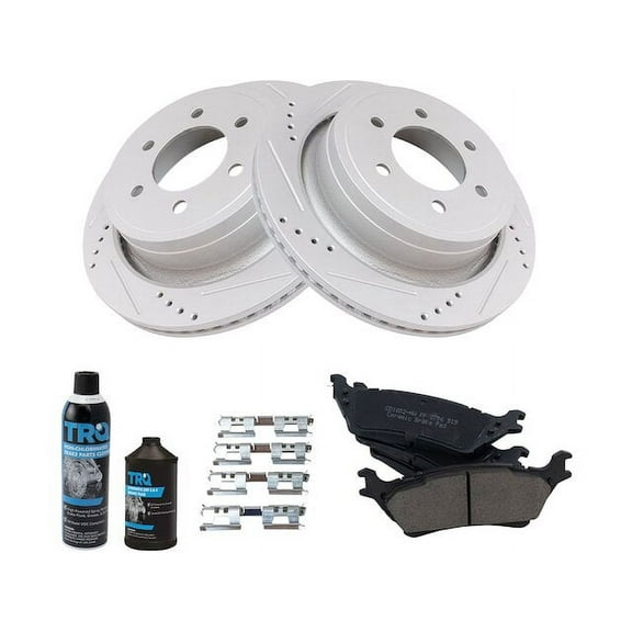 Rear Brake Pad and Rotor Kit - Compatible with 2012 - 2018 Ford F-150 2013 2014 2015 2016 2017
