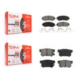 thumbnail image 1 of SIM Front Rear Semi-Metallic Brake Pads Kit for Car Acura RDX KSM-100051, 1 of 8