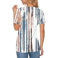 thumbnail image 4 of Nmnitkp Sustainable Women's Short Sleeve Tops Leaf Print Crew Neck Short Sleeve T-Shirt, Oversized Loose Fit Casual Summer Tops for Women Daily Wear White,XL, 4 of 5