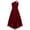 Burgundy, variant on Eandarui Kids Girls Shiny Beaded One Shoulder Junior Bridesmaid Dresses Chiffon High Low Princess Navy Blue 10