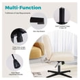 thumbnail image 3 of Cross Legged Office Living Room Rocking Gaming Chair Armless Wide Desk Adjustable Swivel Fabric Task Vanity Home Office, 3 of 9