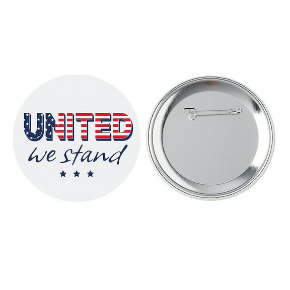 Fun Express 3" Patriotic Stars & Stripes United We Stand Buttons - 12 Pieces