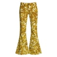 thumbnail image 4 of WhouRiu Girls Casual Flared Pants Fashion Graphic Rigid Waist Trousers With Pockets Kids Comfortable Cute Everyday Wear,5-6 Years, 4 of 4