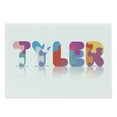 thumbnail image 1 of Tyler Cutting Board, Composition of Themed Colorful Letter Arrangement Name, Decorative Tempered Glass Cutting and Serving Board, Large Size, Multicolor, by Ambesonne, 1 of 1