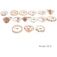thumbnail image 2 of 10PCS Bohemian Retro Vintage Crystal Joint Knuckle Ring Sets Anillos de dedo Xemadio WMZL-1665, 2 of 4