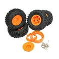 thumbnail image 4 of Yinanstore 1/18 RC Crawler Tires, Offset Wheel Rims Replacement Maintenance Parts Assembly Simulation Wheels for 4WD Climbing Car Model Orange, 4 of 8