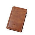 thumbnail image 2 of Men's Slim Wallet with RFID Blocking - Minimalist Front Pocket Leather Card Holder with Money Clip, 4-Color Options, 2 of 13
