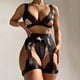 thumbnail image 2 of Gibobby Sujetador De Encaje Para Mujer Conjunto de lencería for Mujer Conjunto de lencería con Liguero y corpiño de Encaje Floral(Negro, M), 2 of 5