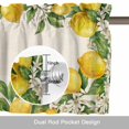thumbnail image 6 of Summer Lemon Valance Curtain Vintage White Floral Flower Farm Retro Linen Texture Window Valances Rod Pocket Short Curtains Window Treatments for Kitchen Bedroom Bathroom Laundry 42" x 12", 6 of 9