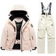 thumbnail image 4 of MEZZALL Kids Winter Ski Boys Girls Warm Snowsuit Outfits For Cold Weather Outdoor Activities Hood Long Sleeve Jackets Overalls Pants With Pockets Solid Color Boho Teen Dailywear, 4 of 4