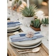thumbnail image 6 of nqOlkjepod Blue Beige Wooden Cloth Napkins Set of 4 Reusable Dinner Napkins, Farmhouse Vintage Country Striped Cocktail Napkin Washable Table Napkins for Wedding/Holiday Party/Baby Shower 20"x20", 6 of 8