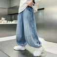 thumbnail image 4 of Tiijoy Boys Cartoon Embroidery Baggy Jeans Kids Fashion Pull On Denim Pants, Sizes 4-5, 4 of 5