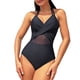 thumbnail image 1 of Gibobby Trajes de Baño para Mujer Nuevo Traje de baño con borde europeo y americano para mujer, traje de baño Bikini de malla de Color sólido, traje de b(Negro,XL), 1 of 5