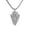 Silver, variant on Men's Stainless Steel Gothic Spearpoint Arrow Arrowhead Pendant Necklaces Punk Heart Style Jewelry Gold