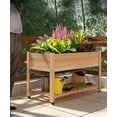 thumbnail image 2 of RIEDHOFF Raised Garden Bed, Elevated with Legs and Wheels, Cedar Wood, Outdoor, 48 x 24 x 30 in, 2 of 7