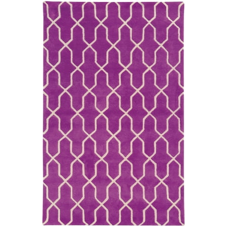 Oriental Weavers Optic 41101 Purple/ Ivory 10' X 13' Indoor Area Rug