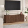 thumbnail image 6 of Pemberly Row Modern Transitional 70" Satin Walnut MDF/PVC TV Stand, 6 of 8