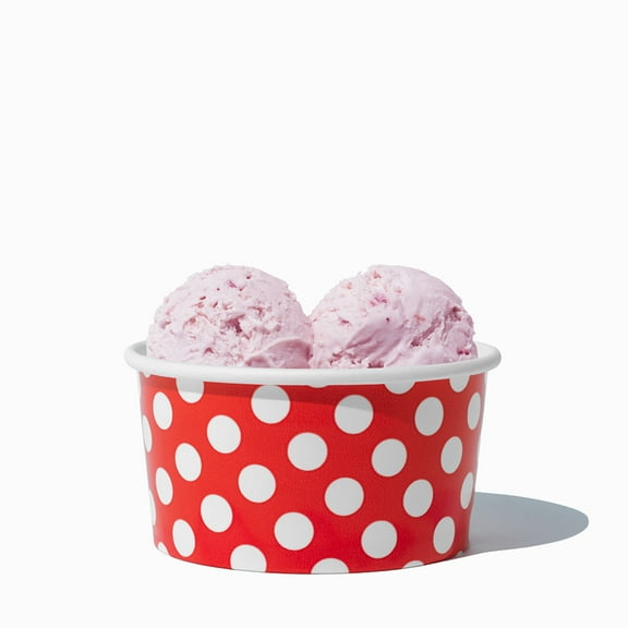 UNIQIFY® 6 oz Red Polka Dotty Ice Cream Cups - 1000/Case