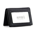 thumbnail image 1 of Men’s Bifold Front Pocket Wallet Genuine Leather RFID Blocking Card Billfold, Black, 1 of 8