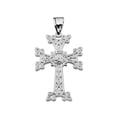 thumbnail image 1 of ETERNITY ARMENIAN CROSS "KHACHKAR" WHITE GOLD PENDANT NECKLACE (SMALL) :  14K  Pendant only, 1 of 1