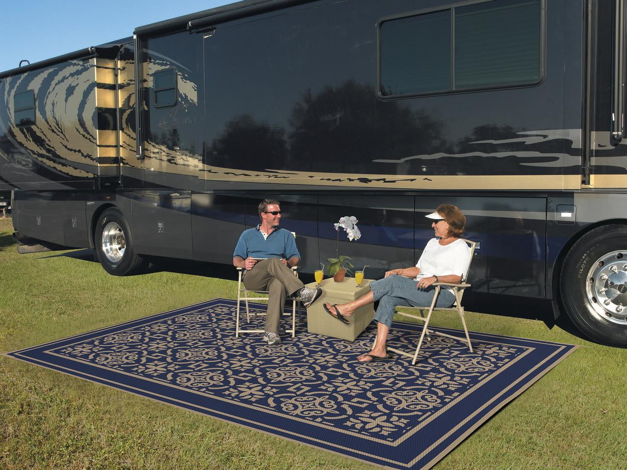 The Ultimate Guide to RV Patio Mats & Outdoor Rugs - Camping World Blog