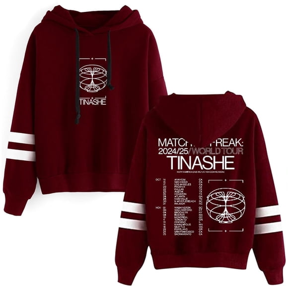 Tinashe Match My Freak World Tour 2024 Merch Jersey unisex sin bolsillo con cuello redondo - Estampado gráfico HipHop R&B Casual Streetwear