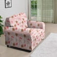 thumbnail image 3 of XYZCANDO Pink Christmas Stretch Armchair Sofa Slipcover for 1 Cushion Couch, 1-Piece Couch Sofa Cover Furniture Protection Soft with Elastic Bottom for Kids, Pets, 3 of 6