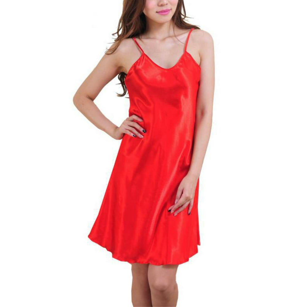 Esho Esho Women Babydoll Lingerie Sleepwear Mini Dress V Neck