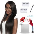 thumbnail image 1 of LELINTA Brazilian Virgin Hair Body Jet Black Wave/Silky 1 Bundles 12 14 16 18 20 Size/Inch,Total:100g Remy Human Hair Weaves 100% Unprocessed Hair Extensions Natural Color, 1 of 7