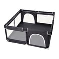 thumbnail image 3 of Parque infantil para bebés y niños, centro de actividades resistente, cerca para niños, patio de juegos suave para bebés, interior y exterior, para el Negro 120cm, 3 of 9