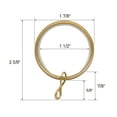 thumbnail image 5 of TWOPAGES Gold Curtain Rings with Eyelets, 1.5" Ring for Curtain Pin Hooks (Pack of 12), 5 of 5
