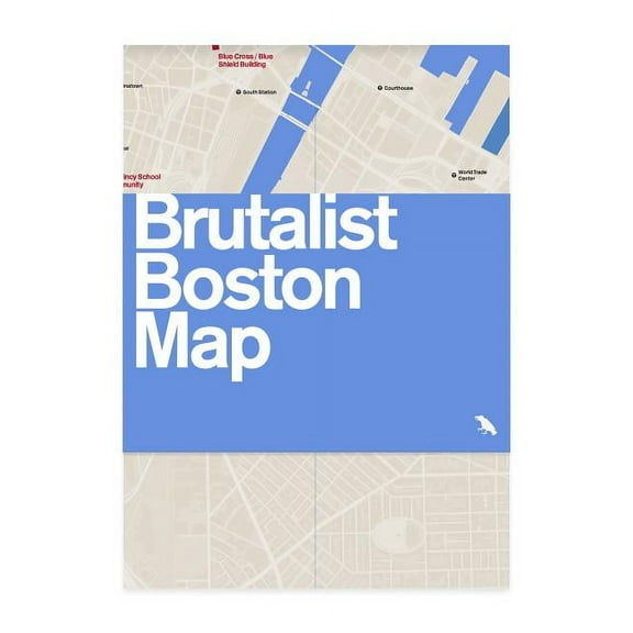 Blue Crow Media Architecture Maps Brutalist Boston Map: Guide to Brutalist Architecture in Boston, (Paperback)