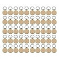 thumbnail image 1 of OUSITAID 50Pcs Blank  Wooden Key Chain Diy Wood Keychains Key Tags Can Engrave Diy Gifts, 1 of 6
