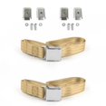 thumbnail image 1 of VW Type 3 Squareback Airplane 2 Point Tan Lap Bucket Seat Belt Kit with Bracketry - 2 Belts, 1 of 1