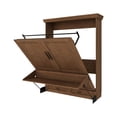 thumbnail image 2 of RoomAndLoft Imperial Queen Solid Wood Murphy Wall Desk Bed in Brown, 2 of 4