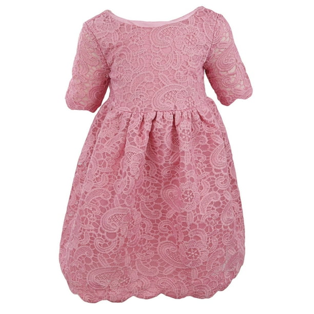 Janie And Jack Tulip Pink Lace Dress Special Occasion - 18-24 Months ...