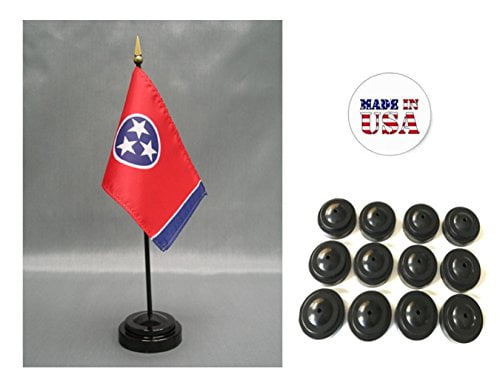 Wholesale Lot of 12 State of Tennessee 4"x6" Desk Table Stick Flag 