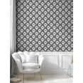 thumbnail image 5 of Ambesonne Black and White Peel & Stick Wallpaper for Home, Abstract Sqaure, 13"x100", Black White, 5 of 6