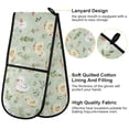 thumbnail image 4 of Dailycode Double Sided Oven Mitt with Loop Heat Resistant Kitchen Long Potholders 7" x 35" Cartoon Duck and Flower, 4 of 6