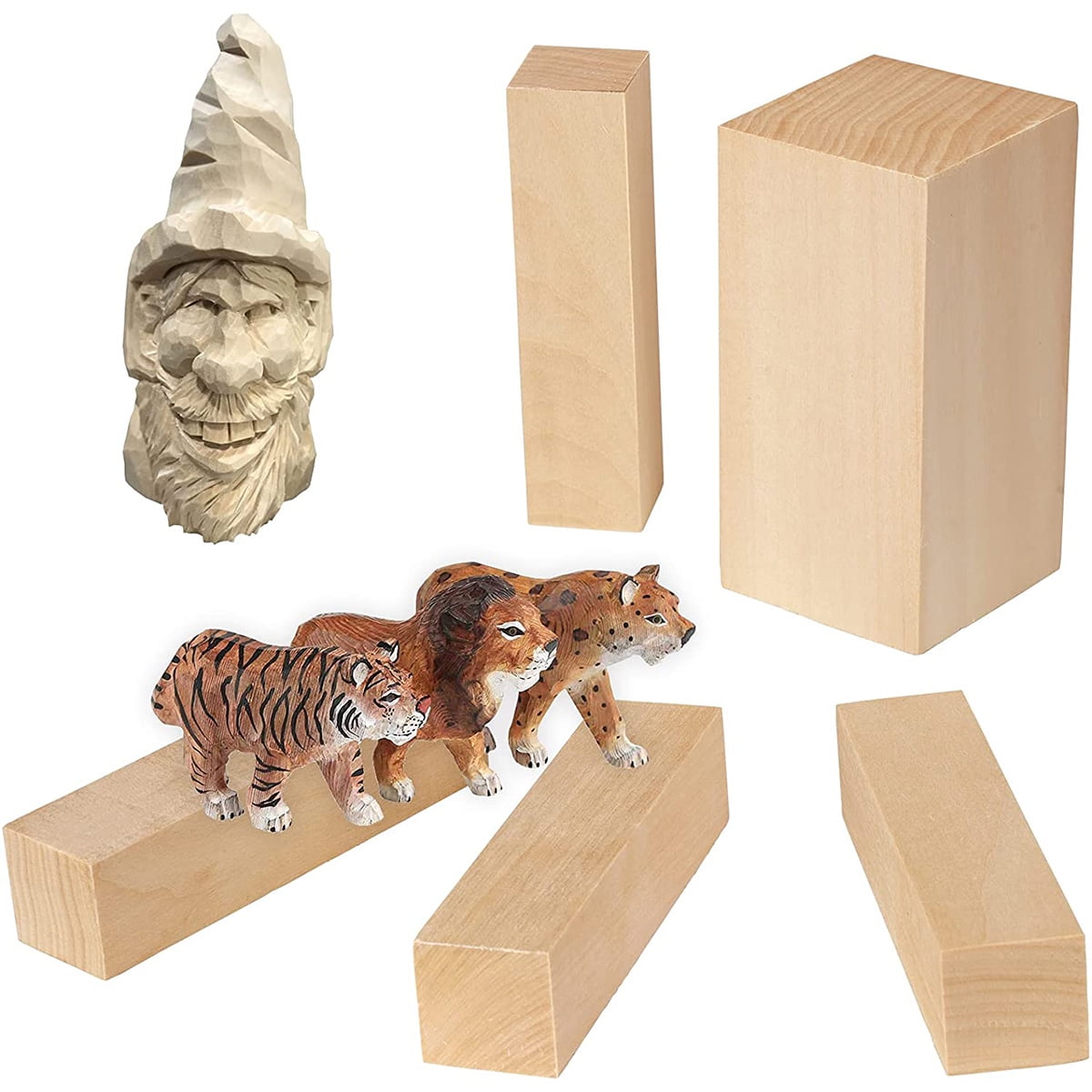 Basswood Carving Block Set of 14pcs - Craftylite - Creativity at its best