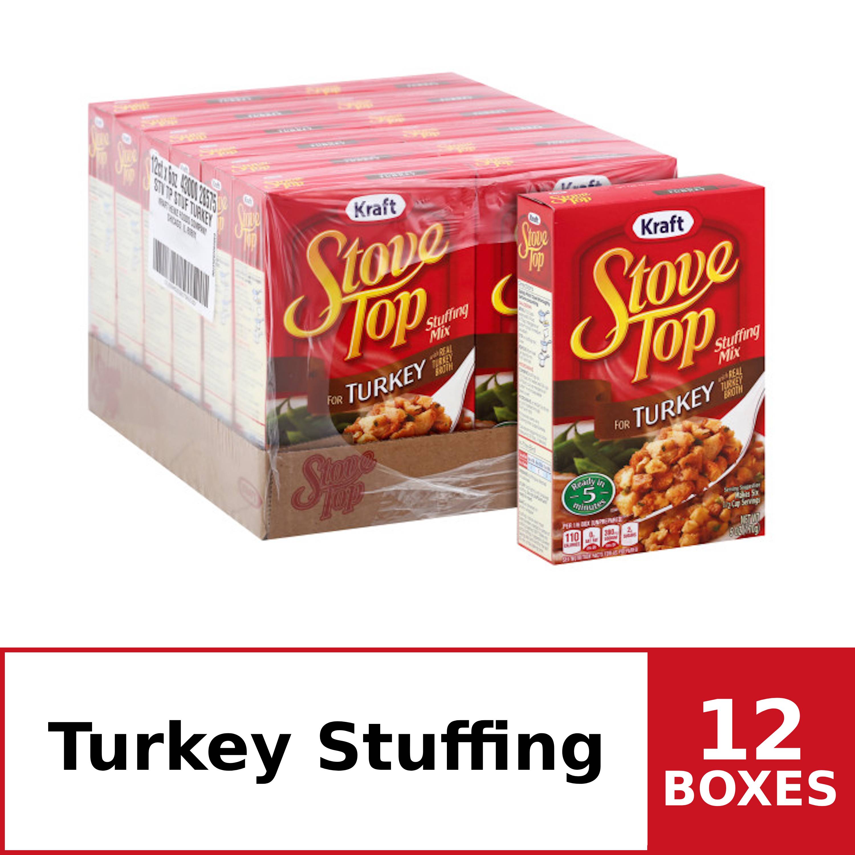 Kraft Stove Top Turkey Stuffing Mix, 12ct 6 oz Multipack Walmart