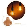 thumbnail image 4 of Raindrops Brown Rubber Wood Lamp Socket Replacement for DIY Lamp Making Kit Vintage Style E27 Bulb Holder, 4 of 7