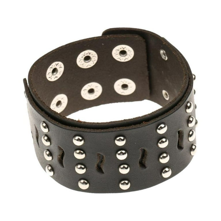 Fashion Men Jewelry Leather Wide Belt Bracelet Style Punk