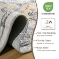 thumbnail image 6 of Balacho Floral Mosaic Boho Patchwork Quilted Faux Wool Area Rug, 4' x 6', Brown, 6 of 8