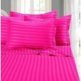 thumbnail image 2 of 300 Thread Count 100% Egyptian Cotton 3-Piece Flat Sheet (1 Flat Sheet + 2 Pillow Covers) Size Olympic-Queen Color Hot Pink Stripe, 2 of 5