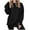 Black, variant on Xdegoge Womens Oversized Hoodies Drawstring Long Sleeve Casual Hoodie with Thumb Hole Raglan Solid Color Athletic Comfy Hooded Sweatshirts 2025 Winter Trendy Tops